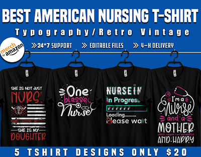 Best American Nursing shirt design for nurse Lover 12 12th apparel brain care cloth clothes clothing creative custom tshirt design design template eps family hunting illustration nurse trendy typography vector