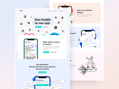 Nabla anagram app brand branding branding design emmanuel julliot health health app health care healthcare illustration landing landing page logo nabla valentin salmon website