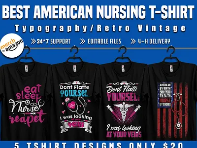 Best American Nursing shirt design for nurse Lover 12 12th apparel brain care cloth clothes clothing creative custom tshirt design design template eps family fashion health illustration nurse tshirt typography vector
