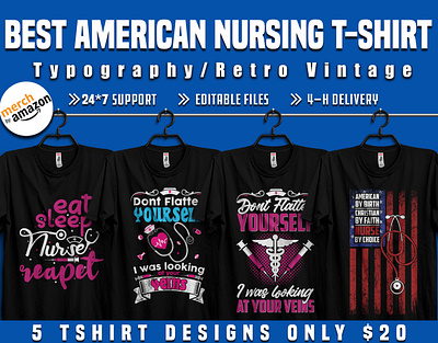 Best American Nursing shirt design for nurse Lover 12 12th apparel brain care cloth clothes clothing creative custom tshirt design design template eps family fashion health illustration nurse tshirt typography vector