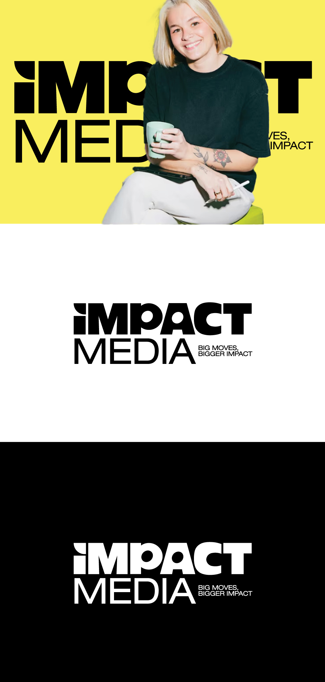 Impact Media brandidentity impactmedia logo marketing media logo minimalistdesign professionallogo