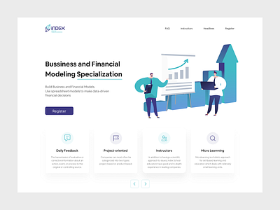 Index School Hero Header hero hero section illustration landing landingpage ui ui design uiux web webdesign websites