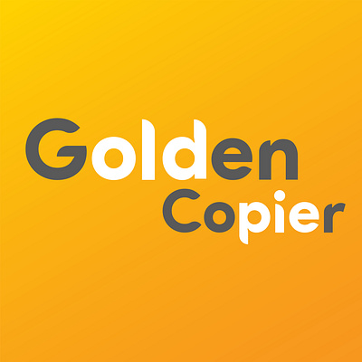 Golden Copier Logo Design Concept branding illustration minimal typography