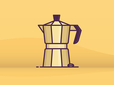 Espresso 2d coffee design flat icon illustration line office ui ux vector website