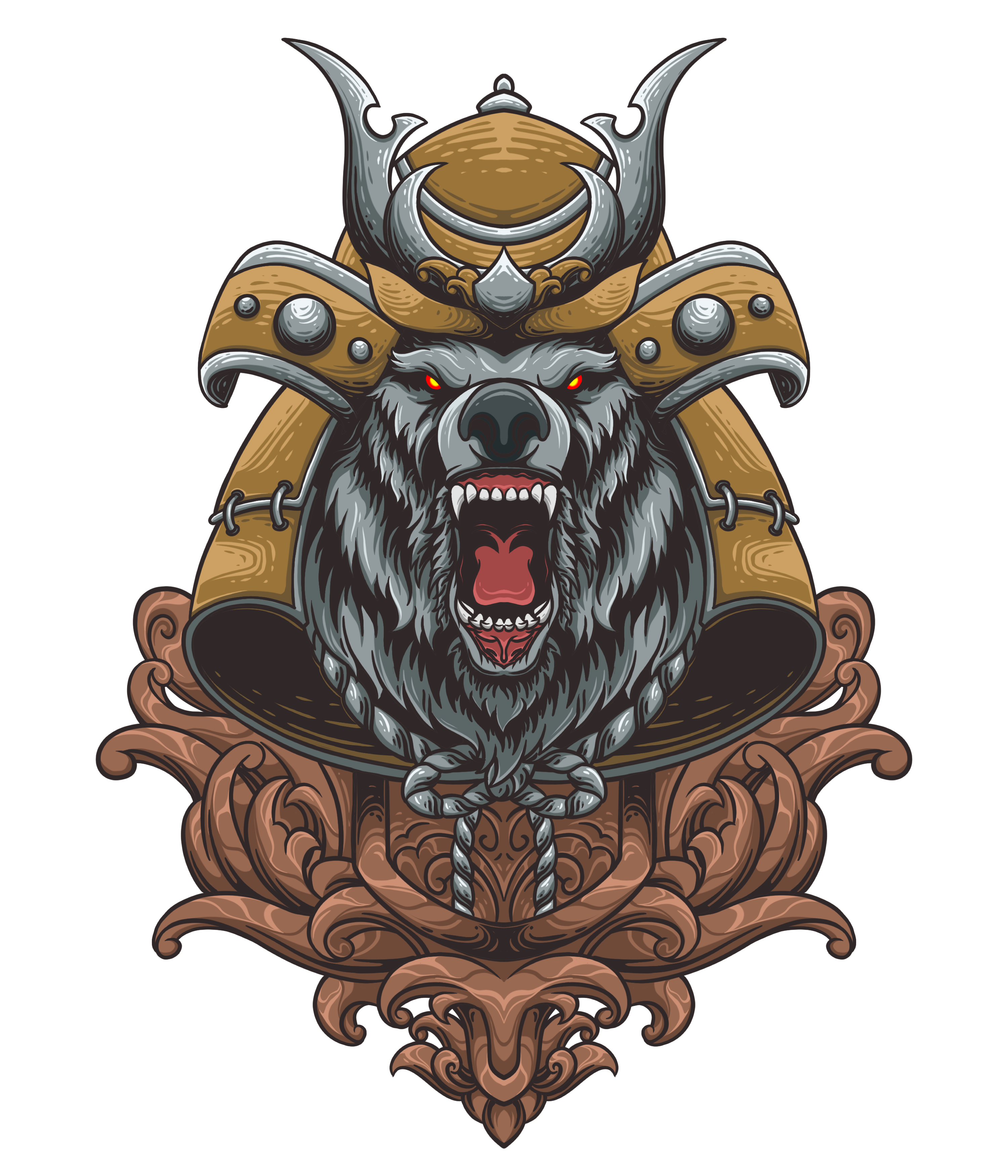 Blevine Samurai animal apparel blevine branding classic clothing design fox graphic design illustration japanese knight logo samurai vector warrior wild wolf