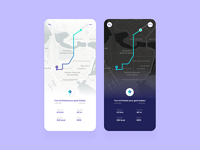 020 location tracker app daily 100 challenge dailyui darkmode lightmode location tracker
