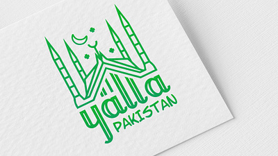 Yalla Pakistan Logo branding design illustration illustrator logo logo designs logodesign logotype minimal mosque mosque logo typography vector