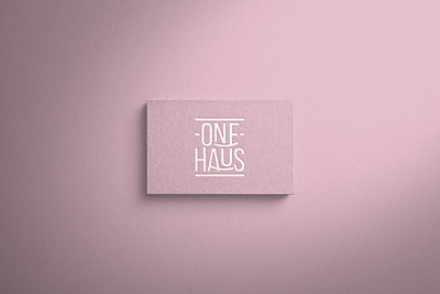 One Haus Logo branding design flat illustration logo minimal typography ui vector