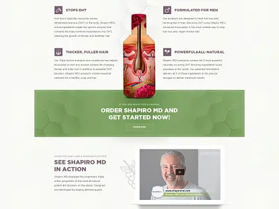 Landing page design for restore hair products corporate cosmetics design e commerce flat hair landing ui ux web webdesign woman