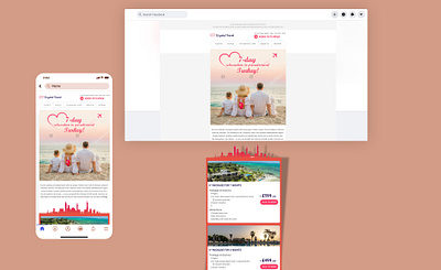 Travel emailer design banner branding design ecommerce email email design illustration minimal traverl ui design ux web