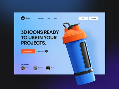 3D Fitness Pack 3d c4d cinema4d fitness fitness app fitness club icon set icons illustration