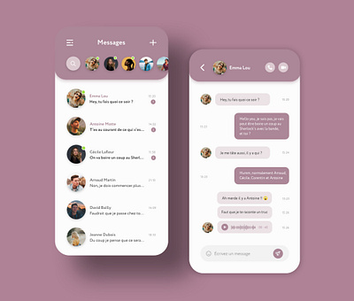 DAILY UI #13 - Messaging App chat app chat application daily dailyui dailyuichallenge direct messaging messaging messaging app mobile mobile ui social app ui design