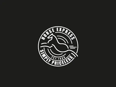 Horse Express Logo 2d adobe illustrator advertisement animal logo blackandwhite brand identity branding circle digitalart graphic design horse logo illustration illustrations mark minimalism minimalist logo sketch stamp vector art visual art