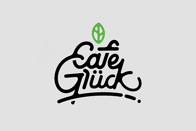 Cafe Gluck Logo brand design brand identity logo logodesign minimal simple typogaphy visual identity