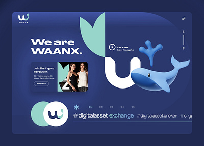 Waanx Web site design: landing & home ui branding design graphic design illustration logo typography ui ux vector