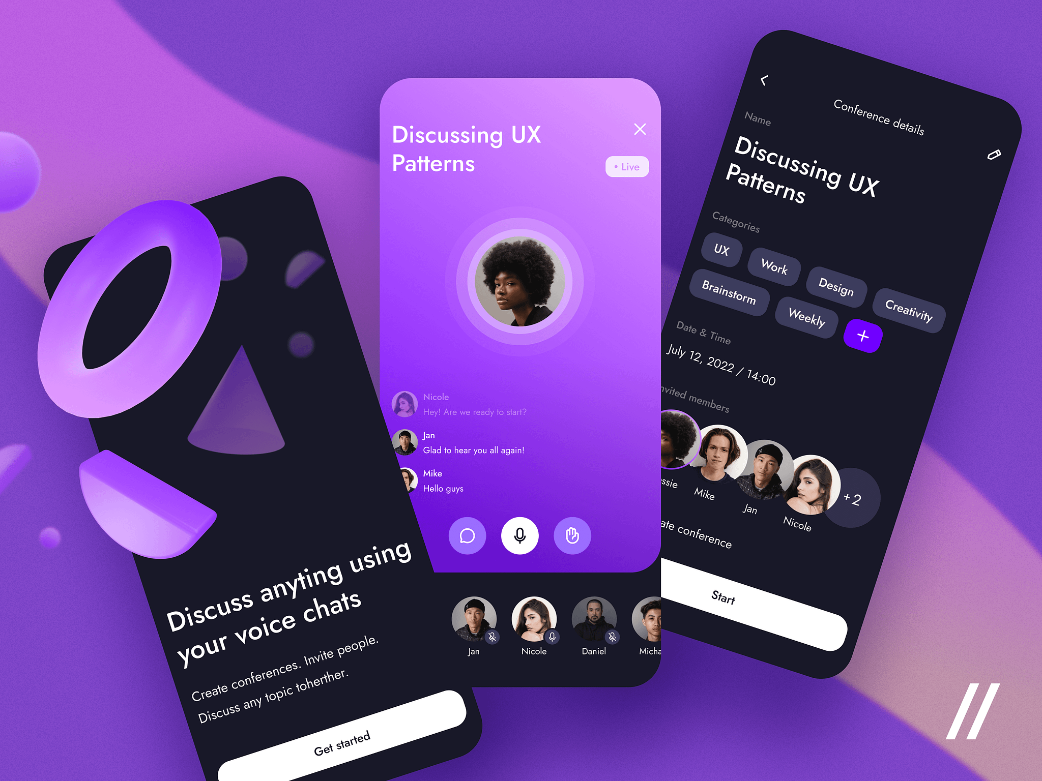 Voice Chat App by Alexandr V for Purrweb UI/UX Studio on Dribbble