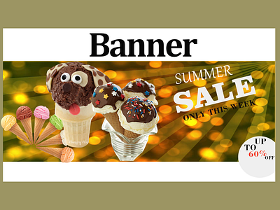 ICE CREAM BANNER design