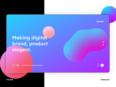 BeeSoft (Golden Ratio Grid) (Software Website Concept) adobexd animation colors css goldenratio graphicdesign html landingpage minimal svg typogaphy ui ux webdesign