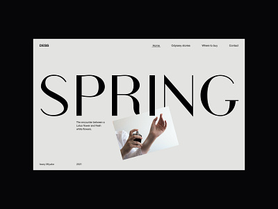 Landing page for Fragrance brand branding clean design desktop fashion flat landingpage minimal typogaphy typography ui uidesign uiux ux ux design uxdesign webdesig website