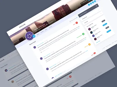 IntelHub figma illustration interaction design prototype ui ux design web portal