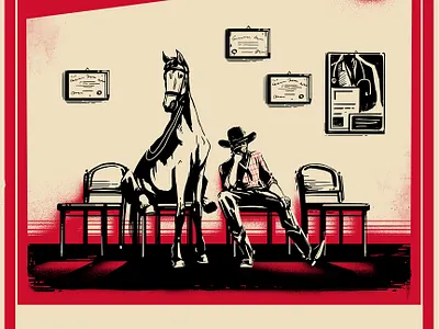 Cody Yellowstone adventure animals cowboy hobby horse illustration museum nature red relax