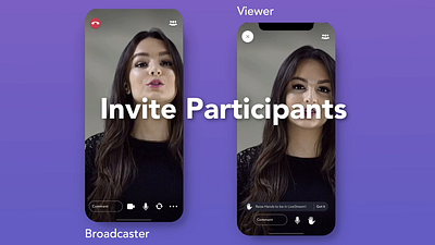 Invite Participants 🌟 broadcaster invite livestream mobile participant