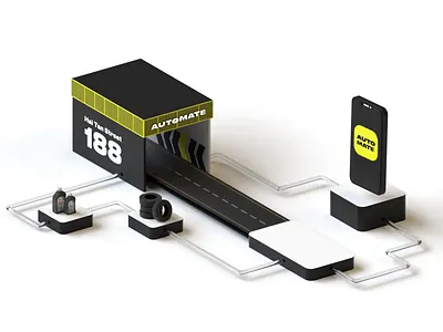 Automate 3D Animation 3d 3dart 3ddesign 3dillustration 3dmodelling 3dtechnology animation branding c4d car cinema4d design graphic design icons illustration logo motion graphics phone