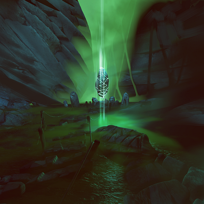 Rocks of Light concept game green ilustration light magical magician misthic rocks videogame