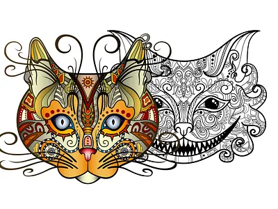 My cat design illustration vector
