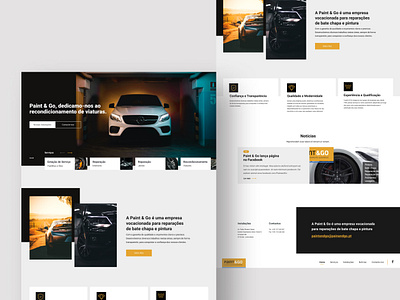 Automobile Landing Page UI brand design ui ux