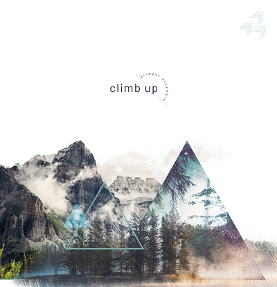 Visuel abstrait déco intérieure salle Climb Up branding design logo minimal