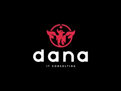 Dana IT Consulting Logo Design - Phoenix, Animal, Bird, Flame animal animals nature appicon bird wings brand branding design desing fire flame flames icon icons logo logodesign logotype logotipo logp lpgo brabding loog lgoo lgo phoenix software coding startup it consulting symbol tech technology fintech