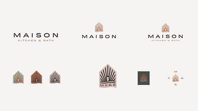 Maison Kitchen & Bath - Logo I. art direction bath bathroom branding design extended font graphic design home house icon identity design interior design kitchen light logo logo design rebrand shine water wave