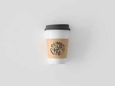Café Climb Up branding design logo vector
