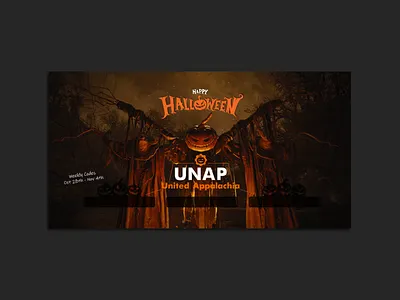 UNAP Halloween Facebook Group Header graphic design