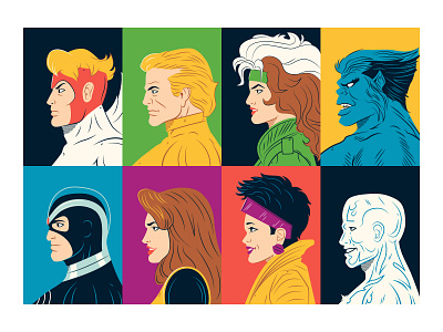 X-men part 2 illustration marvel vector