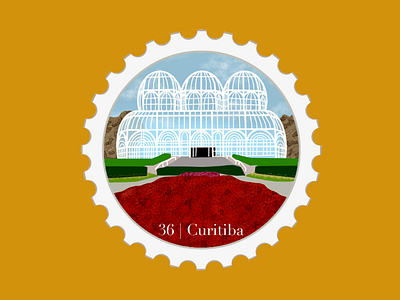 Curitiba, Brazil Travel Stamp brasil design destination destination stamp etsy seller etsy shop illustration procreate stamp sticker sticker travel travel stamp vacation