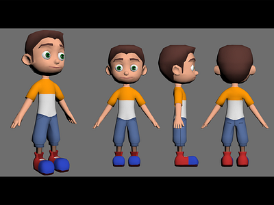 boy 3d modeling game assets