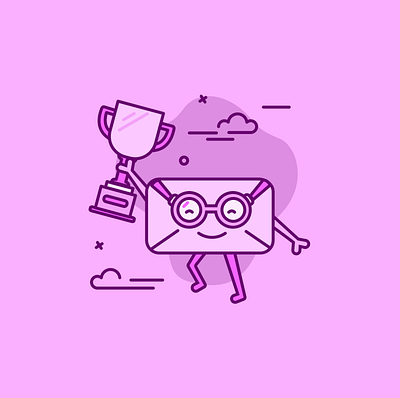 Earnest the Envelope app design icon ui web ios guide character character design characterdesign characters design design app envelope flying icon illustration illustrator mascot message trophy