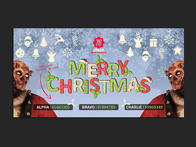 UNAP Christmas Facebook Group Header graphic design