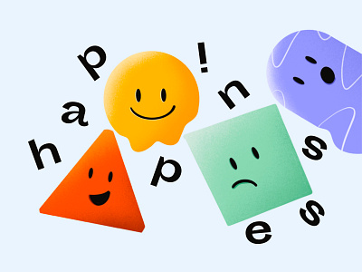 emotion¿? bright colors colorful emoji emoticon fun happiness happy illustration sad shocked smile smiley