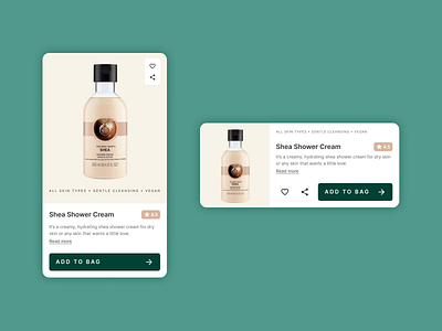 Card - Skincare products branding dribbble figma interaction design mobile product design ui ui design ux ux design