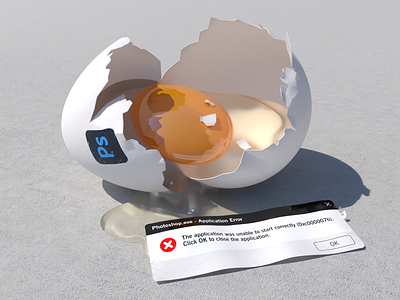 Cracked Version - Case Study 2d cracked egg egg icon illustration logo message photoshop render