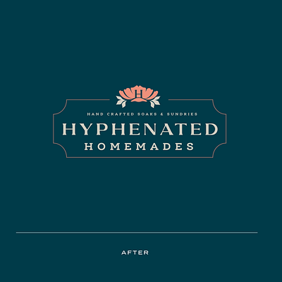 Hyphenated Homemades Brand logo brand identity branding clean flowerdesign identity typography vintagedesign