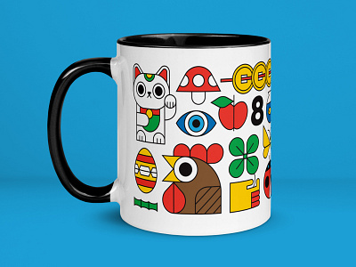 Your Lucky Mug coffee coffee mug colorful cup good luck illustration lucky lucky cat lucky charms lucky mug shopping vector