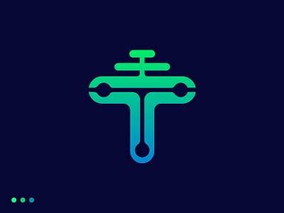 T network - Letter logo a b c d e f g h i j k l m abstract branding creative flat gradient illustration letter logo logo logo design logotype mark minimal monogram o p q r s t u v w q y z simple tech logo technology