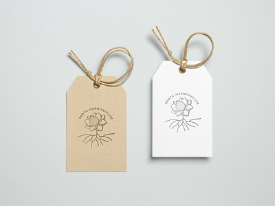 MockUp logo harmonie fait main handmade harmonie harmony illustration logo lotus pointillism pointillisme zen