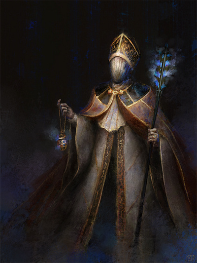 Distant Future Pope art concept concept art dark drawing fantasy horror illustration painting