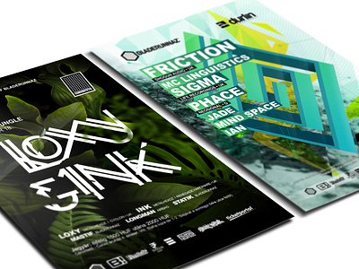 Loxy & Ink flyer art clean design digital art digitalart flyer geometric graphic design illustration minimal posterdesign print