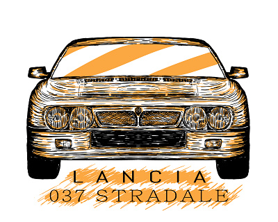 Lancia 037 Stradale 037 1982 auto car classic graphic illustration lancia scalable stradale vector vintage